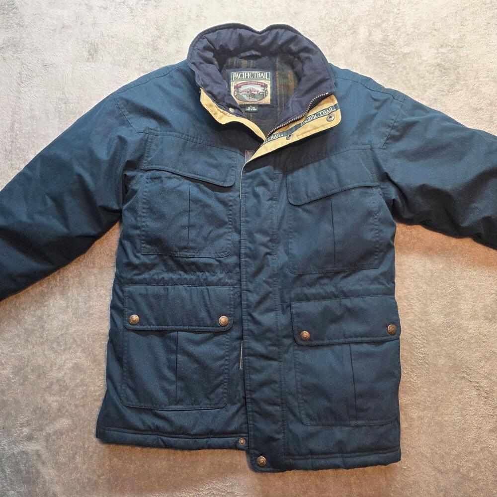Pacific Trail Parka Jacket 14-16 Blue Insulated Winter Hiking Pockets